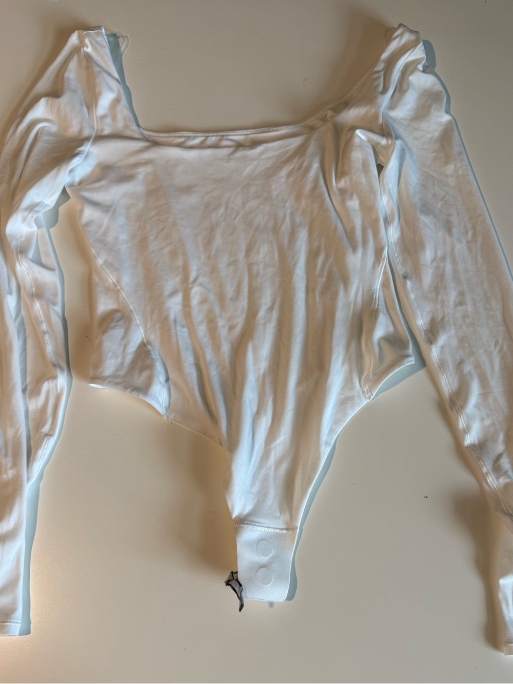 Women’s Long Sleeve White Bodysuit
